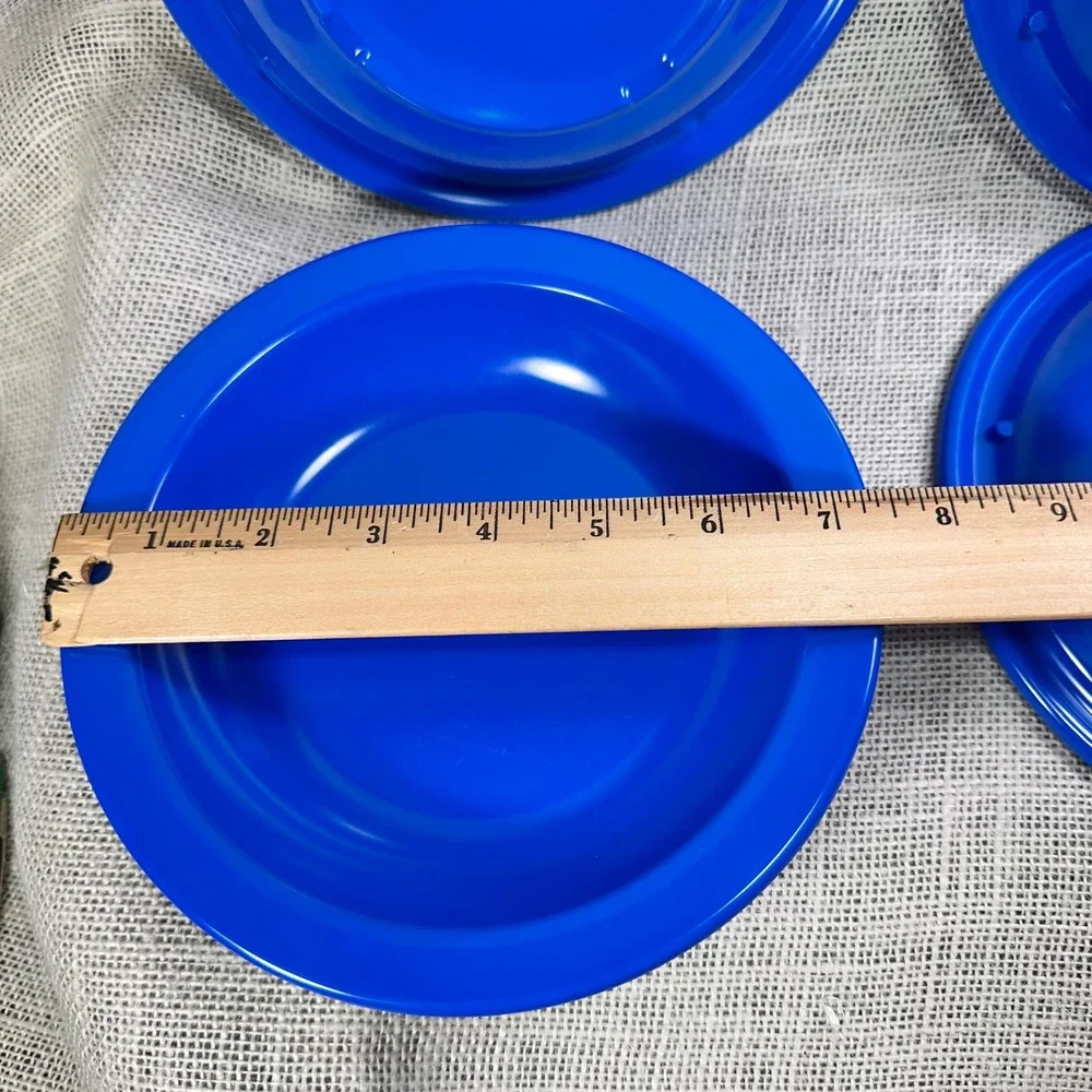 Dallas Ware B-75 Blue Melamine Bowls Set of 4 Plastics‎ Manufacturing Co